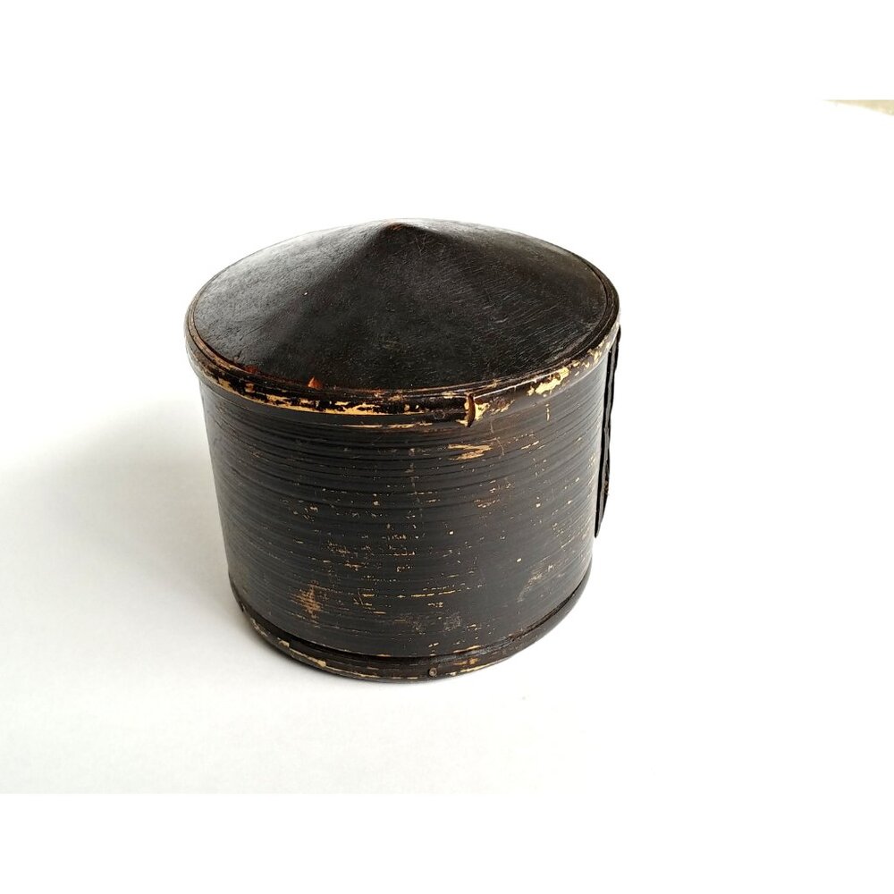 Antique bentwood storage box, Unusual Dark stained Tina Svepask - Picture 4 of 10